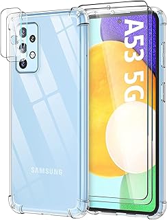 [1+2+2] Shell for Galaxy A53 5G, Samsung A53 5G shell with screen protector [2] package+camera lens protector [2] package, transparent mobile protective shell (Samsung) A53 5G).. Shop with intention at DIAYTAR NIGERIA, offering thousands of products delivered nationwide in days.