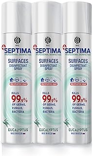 Surface disinfectant spray septima eucalyptus, 250 ml (pack of 6).. Nigeria's favorite online shopping platform, DIAYTAR offers unbeatable prices and delivery within a week.