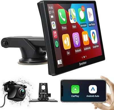 9 inch portable car radio with Apple Carplay and Android Auto Reversing Camera.. DIAYTAR NIGERIA: Your trusted partner for affordable online shopping with reliable delivery timeframes.