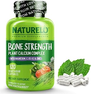 Natural bone Strength - Calcium, Magnesium, Potassium, Vitamin D3, Vitamin C, K2 based on plants - OGM -free ingredients, soybeans, Gluten - Best full food supplement for bones - 120 vegetarian capsules.. DIAYTAR NIGERIA promises affordability and variety with every purchase, delivered in 5-8 days.