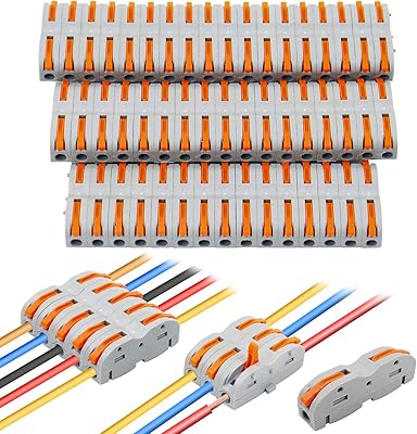 Compact spray wire connectors, lever nuts assortment, electrical connectors blocks, fast wiring cable connectors, flexible and hard wire terminal blocks 28-12AWG Universals (50 SPL-1 parts).. Looking for trendy fashion, home essentials, or electronics? DIAYTAR Nigeria has it all and delivers within days, not weeks.
