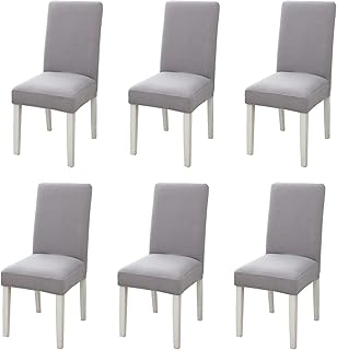 Gzs 6 pieces set of dining room chair in muddy jacquard fabric removable and washable for dining room, ancient chair, wedding (gray).. Looking for a deal? DIAYTAR Nigeria has thousands waiting for you.