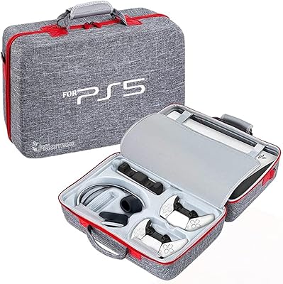 PS5 travel bag, waterproof luxury shoulder bag and PS5 shock resistant, Eva storage organizer (gray).. Shop for less and receive more with DIAYTAR NIGERIA's expansive e-commerce platform and nationwide delivery.