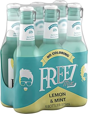 Mix of lemon and mint gaseous soda, cold drinking without alcohol, 275 ml each, package of 6, bleu sarcelle.. Every order, every item — DIAYTAR Nigeria delivers fast and reliably.