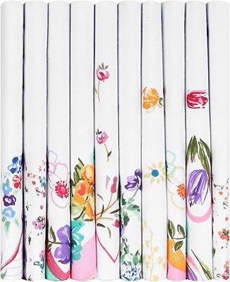 Floral handkerchief in pure cotton for women (white) package of 10.. Shop with intention at DIAYTAR NIGERIA, offering thousands of products at budget-friendly prices.