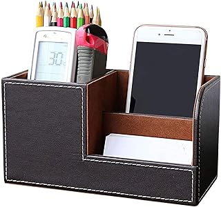 Fallowy-leather-leather bell, desk organizer, office storage box for office mobile phones, professional business cards, remote control, brown.. DIAYTAR NIGERIA: Bringing affordable shopping solutions with a diverse product catalog delivered nationwide.