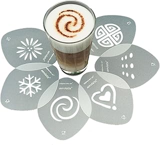 Set of faces of Aerolet Cappuccino decoration stencils for the decoration of coffee and latte, set of 6, style 035.. DIAYTAR NIGERIA makes every purchase count with our affordable prices and reliable 5-8 day shipping.