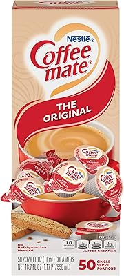 Coffee Mate 35110BX Original cream, 50 ml, 50 pieces, 590 ml (1 pack).. Discover the perfect balance of selection and value with DIAYTAR NIGERIA's nationwide delivery service.