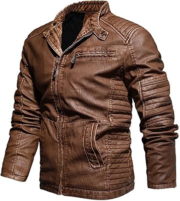 Iwoyxy men's jacket ucrazy men men 2021 autumn casual engine vintage leather jacket men men winter classic fashion jacket in false leather men (color: brown, size: xxl).. Experience the ease of modern shopping with DIAYTAR NIGERIA's diverse marketplace delivered promptly.