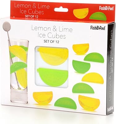 Fish bowl reusable ice cubes with lemon and lemon, 5.5 x 3 x 2.5 cm.. Your ultimate shopping destination, DIAYTAR NIGERIA combines extensive selection with affordable shipping.
