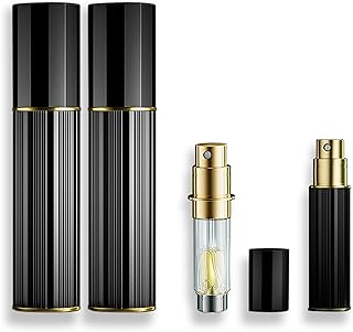Perfume 2 bottles of rechargeable perfume, mini 5 ml travel bottle, empty portable atomizer sprayer for after-sharing, holidays and night outings (black x 2).. Elevate your shopping experience with DIAYTAR NIGERIA's vast catalog and budget-friendly options.