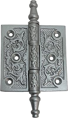 6 inches - Ancient hardware Depot - Ornamental hinges of ancient Victorian style of the old world, silver coast for doors and cabinets - HG103.. Shop with purpose at DIAYTAR NIGERIA, where diverse selection meets budget-friendly nationwide delivery.