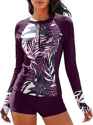 Missvog two-piece swimsuit for women with semi-ferms Éclair and Long sleeves Upf 50 Sports surf combination.. DIAYTAR NIGERIA makes quality accessible with our diverse product range and dependable delivery service.