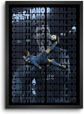 Wall poster framed by the best goal of Lamron Cristiano Ronaldo, size 8 "X 12", matt plasticized poster with 0.5 "black wooden frame".. Wide range, low cost, fast delivery — that’s DIAYTAR Nigeria.