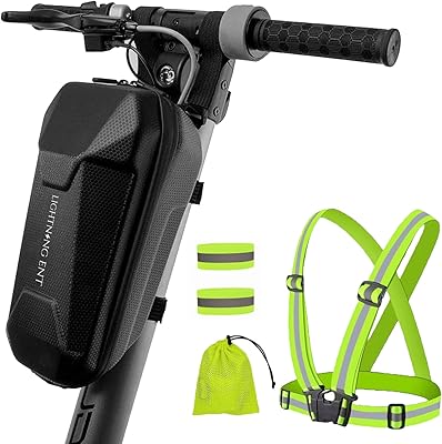 Bright front storage bag for scooter with reflective vest for adults and children | May contain charger, tools, telephone, keys and cash | Large capacity, waterproof, rigid construction in EVA.. DIAYTAR NIGERIA: Where affordable online shopping meets reliable delivery across Nigeria.