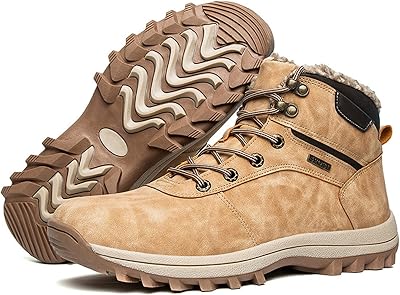 Winter boots for men snow boots with thick sole soil lined with high -end cotton fur l size l hot hiking hot boots non -slip boots, khaki, 48.. DIAYTAR NIGERIA transforms wishes into deliveries with our affordable and reliable e-commerce platform.