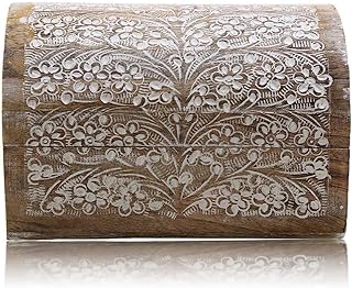 Decorative wooden jewelry box handmade the big Indian bazaar - 9 x 6 inches.. DIAYTAR Nigeria delivers happiness in 5–8 days, no matter what you buy.