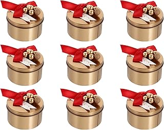 Round cookie boxes: 10 pieces with red metal candy boxes with decorative box in the shape of golden berries, empty boxes, nested gift box, wedding gift box.. Shop with purpose and save with DIAYTAR NIGERIA's extensive platform and nationwide delivery service.