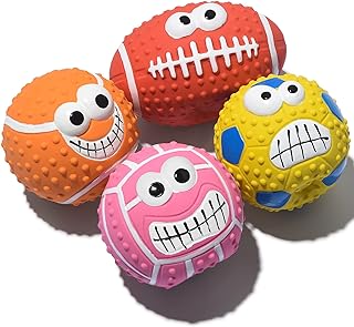Grinking ball for dogs, [package of 4] Latex creaky dog ​​toys, flexible and bouncing recovery balls of 2.7 "for an interactive game for medium -sized, small and medium pet.. Your ideal shopping companion, DIAYTAR NIGERIA offers unmatched variety with delivery within a week.