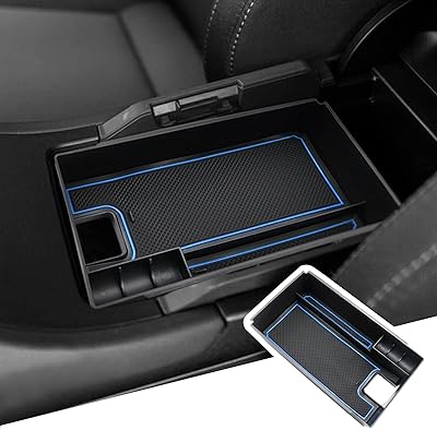 Bibibo for Venza 2022 accessories, central console storage tray compatible with Toyota Venza 2021 2022, armrest storage box for Venza console organizer (blue garnish).. DIAYTAR NIGERIA combines the largest product selection with affordable prices and reliable delivery.