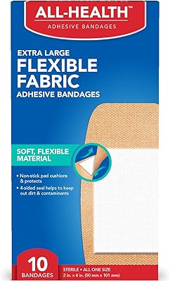 Elastic adhesive bandages in All Health fabric, XL 2 "X 4", 10 pieces | Extra -wide elastic protection for first aid and wound care.. DIAYTAR NIGERIA: Connecting Nigerians with their needs through affordable prices and 5-8 day shipping.