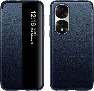 Lucony anti-shock magnetic protection shell with transparent visualization window for Huawei Honor 70 (blue).. Your ultimate shopping destination, DIAYTAR NIGERIA combines extensive selection with affordable shipping.