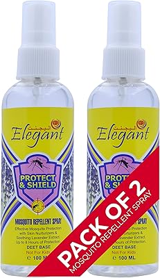 Elegant anti -mosquito and tick spray - 100 ml - Lot of 2 - Lavender extract - DEET base - REPOLUTIF TICS, INTEPTS AND MOUSTICS | SPRAY Protection and shield 8 hours | Not for children, anti-insect spray.. Shop the smart way with DIAYTAR NIGERIA's extensive selection and budget-friendly nationwide delivery.