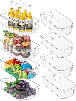 Stackable storage bins for Youvel fridge, set of 8 transparent storage bins for refrigerator and storage organizers with refrigerator drawers, kitchen cabinets, BPA without BPA.. Your complete shopping solution, DIAYTAR NIGERIA offers extensive choice with competitive prices and delivery.
