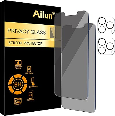 Elon confidentiality screen protector for iPhone 13 pro max [6.7 inches] + 2 parts of camera protection, special anti -espion -espion glass layer, [Hardness 9H] - HD [Black] [Package of 4].. Discover endless shopping possibilities at DIAYTAR NIGERIA, with budget-friendly prices and reliable delivery.