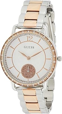 Guess quartz watch for women, analog display and stainless steel bracelet, W1290L2 model, several colors.. Looking for a deal? DIAYTAR Nigeria has thousands waiting for you.