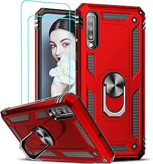 Compatible Liye shell for Samsung Galaxy A50/A50S/A30S with [2] Dustable glass protector, Military quality telephone shells with magnetic crutch for Samsung A50/A50S/A30S, Red.. DIAYTAR NIGERIA: Where shopping is affordable, selection is vast, and delivery is always reliable.