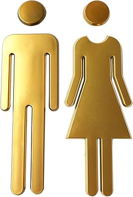 RJWKAZ DELUXE Funny bathroom panels in acrylic adhesive back unisex 7.8 inch (matt gold).. Order now, relax later — DIAYTAR Nigeria ships in 5 to 8 days.