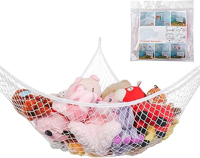 Hammest of animals in plush, large storage net for 83-inch cohoijo toys, corner of extra large wall sling for toddlers (white, 83 inch).. DIAYTAR NIGERIA transforms dreams into deliveries with our affordable prices and 5-8 day shipping.