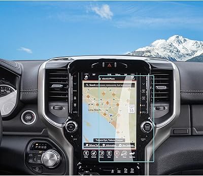 Anti-scratch screen protector in high-definition transparent HD tempered glass for Dodge RAM 2019 2020 2021 1500 2500 3500 UCONNECT (12 inch).. From office supplies to fashion — DIAYTAR Nigeria brings it fast.