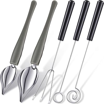 Alikdon Set of 3 dessert spoons, fork, spoon, fork, 2 kitchen decorations, art pencils for decorative dishes, spatula in stainless steel chief.. DIAYTAR NIGERIA puts thousands of products at your fingertips with affordable prices and delivery within a week.