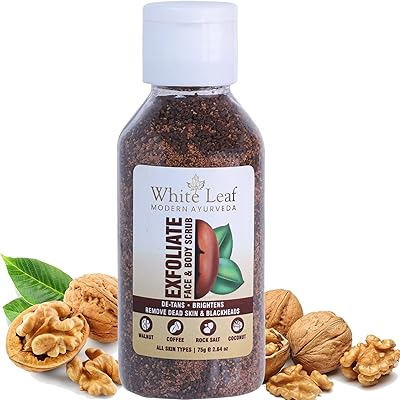 Coconut scrub with white leaves for the face and body 75 grams with coffee and coconut for dead skin cells and eliminate tanning, black dots, dirt and pollution.. Shop smart with DIAYTAR NIGERIA's vast selection and enjoy affordable shipping in just 5-8 days.