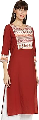 Kurti for women with a classic cut and a color of the Amazon Mix brand.. Shop smart with DIAYTAR NIGERIA, offering a vast product range delivered to your doorstep within a week.