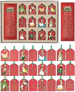 Dixons 12 Days of Christmas Festive Red 2 x 2 Christmas decorations in stone resin together.. DIAYTAR NIGERIA brings affordable shopping to your fingertips with reliable delivery in less than 8 days.