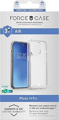 Transparent shell reinforced with Air technology for iPhone 14 Pro, composed of 50% recycled plastic.. Discover the perfect balance of price and convenience with DIAYTAR NIGERIA's nationwide e-commerce platform.