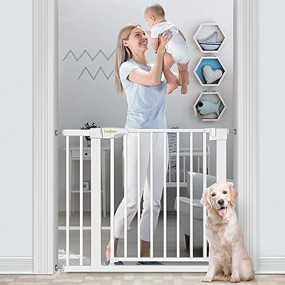 Baby safety barrier with automatic locking, extra high and durable safety barrier with easy barrier to cross for stairs and doors (75-85 cm).. Discover a world of choices with DIAYTAR NIGERIA's extensive marketplace and prompt shipping service.