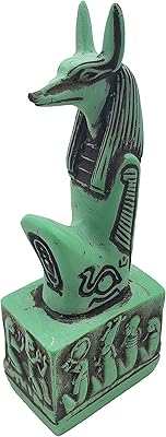 Statue of Anubis Green Egyptian God Anubis made in Egypt.. Join thousands of satisfied shoppers on DIAYTAR Nigeria.