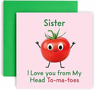 Hookster birthday cards for women - I love you sister birthday card for her - funny birthday card Happy sister tomato - 14.8 "(sister).. Your ideal shopping companion, DIAYTAR NIGERIA offers unmatched variety with delivery within a week.