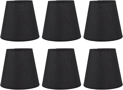 Shadowing, 6 pieces Modern style lampshade simple black house decoration for small lamp E14.. DIAYTAR NIGERIA: Where smart shoppers find everything they need at prices they can afford.