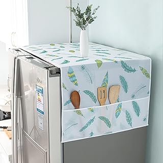 Refrigerator cover, waterproof cover with side storage bag, universal fabric cover, multi -purpose upper cover for domestic kitchen (24 "*70").. DIAYTAR NIGERIA: Redefining e-commerce with affordable prices and reliable nationwide shipping.