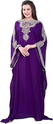 Long embroidered georgette embroidered dress for ethnic Farasha brand woman, married, evening, party, dress with free dupatta | One size, one size.. DIAYTAR NIGERIA: Where every click leads to affordable purchases delivered promptly to your door.