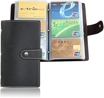 PU leather visit card holder, identity card holder for men and women, capacity up to 96 cards (1 package, black).. Your go-to destination for affordable online shopping, DIAYTAR NIGERIA delivers in under 8 days.