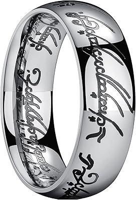 Comfortable 7 mm titanium ring from the Lord of the Rings.. Shop smart and save with DIAYTAR NIGERIA's extensive product range and 5-8 day delivery guarantee.