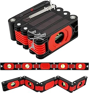 Foldable level HKOSME 60 cm, Foldable measurement tool in 5 sections with 4 easy -to -read bubbles 45/90/180 degrees, powerful measurement tools, magnetic level for carpenters, carpenters and manufacturers.. DIAYTAR NIGERIA brings the market to your fingertips with affordable prices and prompt delivery service.