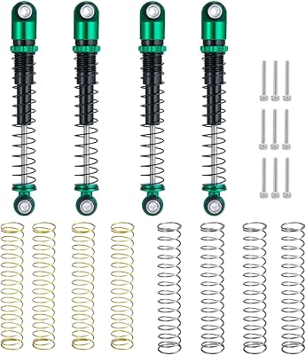 Aluminum RC shock absorber 48 mm length for Dormant Axis SCX24 C10 Axi0002 Axi0005 Axi0006 Axi0006 Critical Car (Green).. DIAYTAR NIGERIA delivers what matters - quality, affordability, and prompt nationwide shipping.