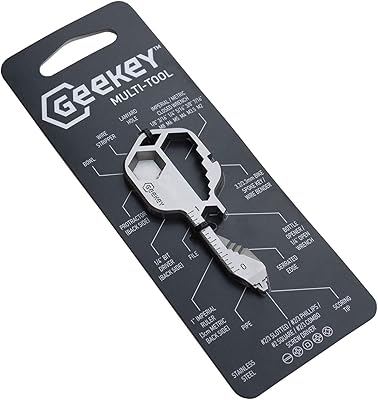 Geekey multifunction tool | Original pocket tool in the shape of a stainless steel key for keychain | Bouteille, screwdriver, ruler, key, screwdriver, file, bicycle shelf key | TSA compatible | Valentine's Day Gift.. DIAYTAR NIGERIA makes every shopping desire a reality with affordable prices and delivery in 5-8 days.